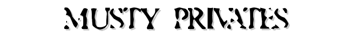 Musty Privates font